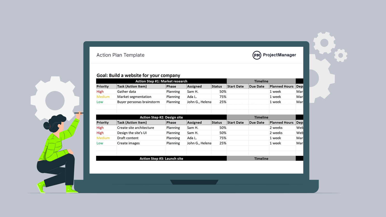 Action Plan Template Excel Image