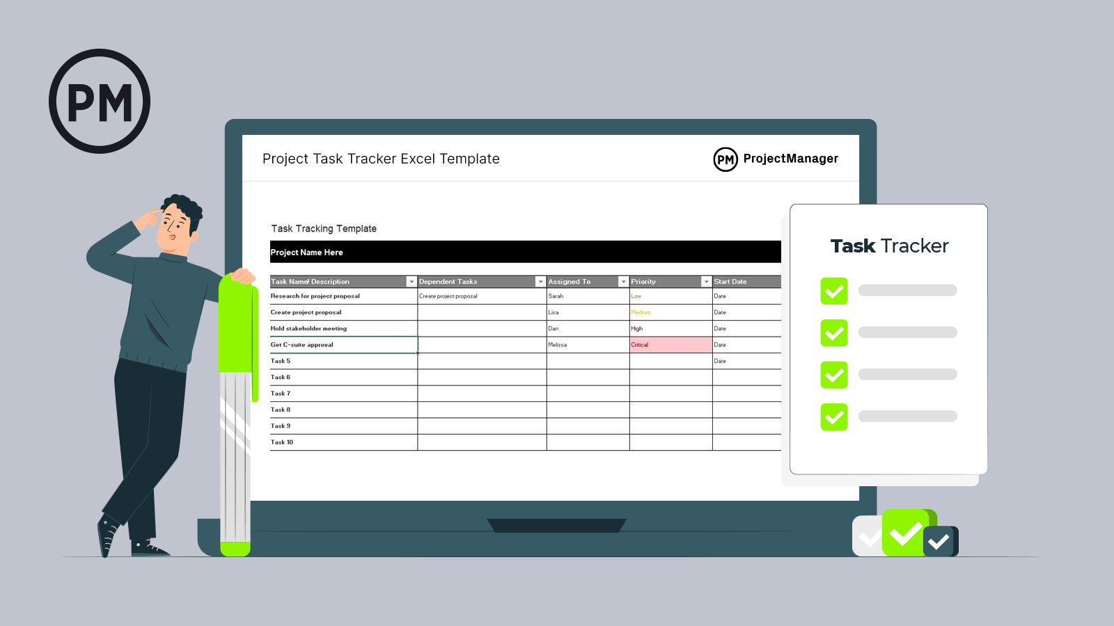 Project Task Tracker Excel Template